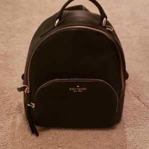 Kate Spade Black Pebbled Leather Mini Backpack